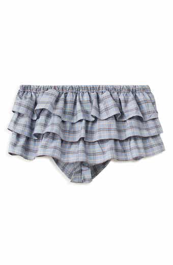 Ruffled Check Shorts