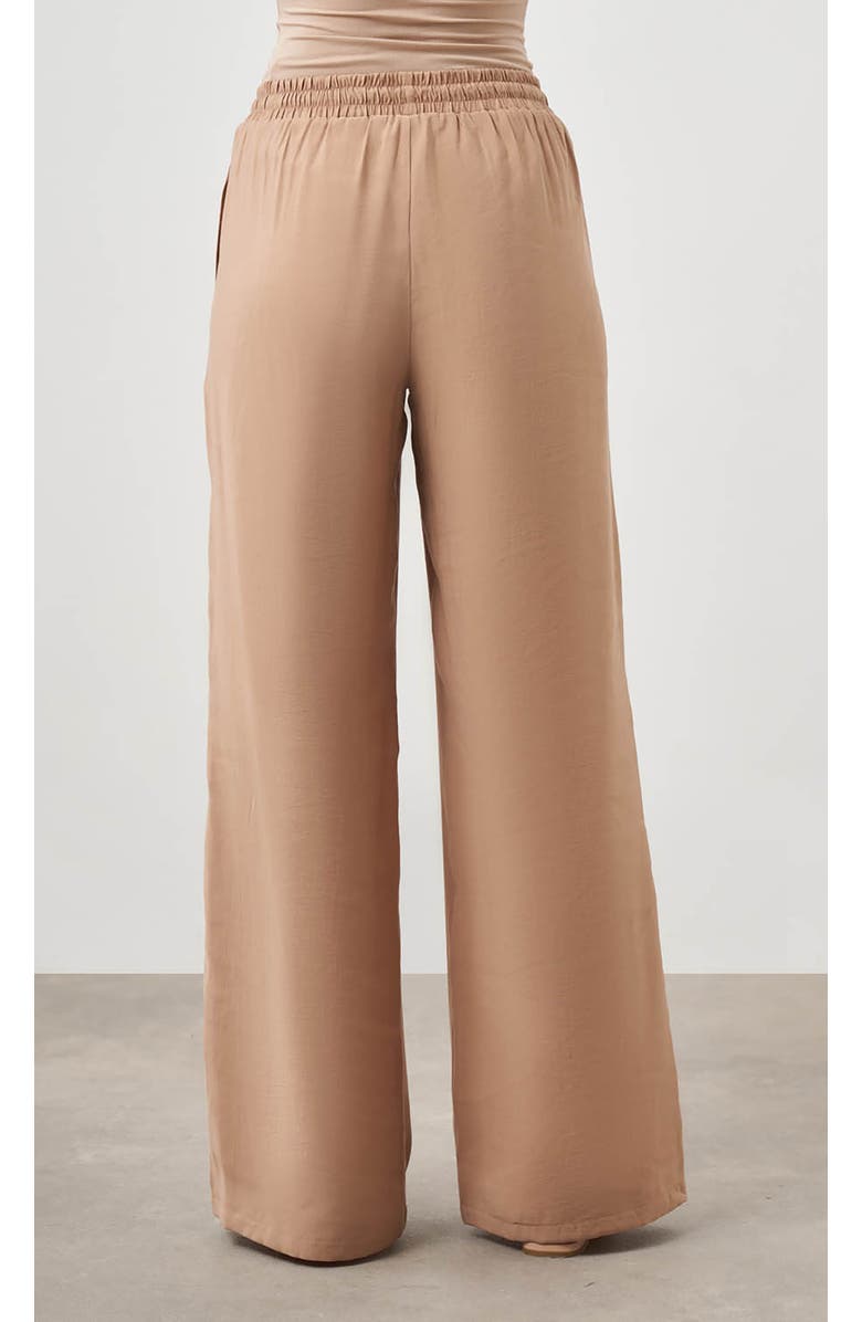 Mizalle Wide Leg Pants, Alternate, color, Beige