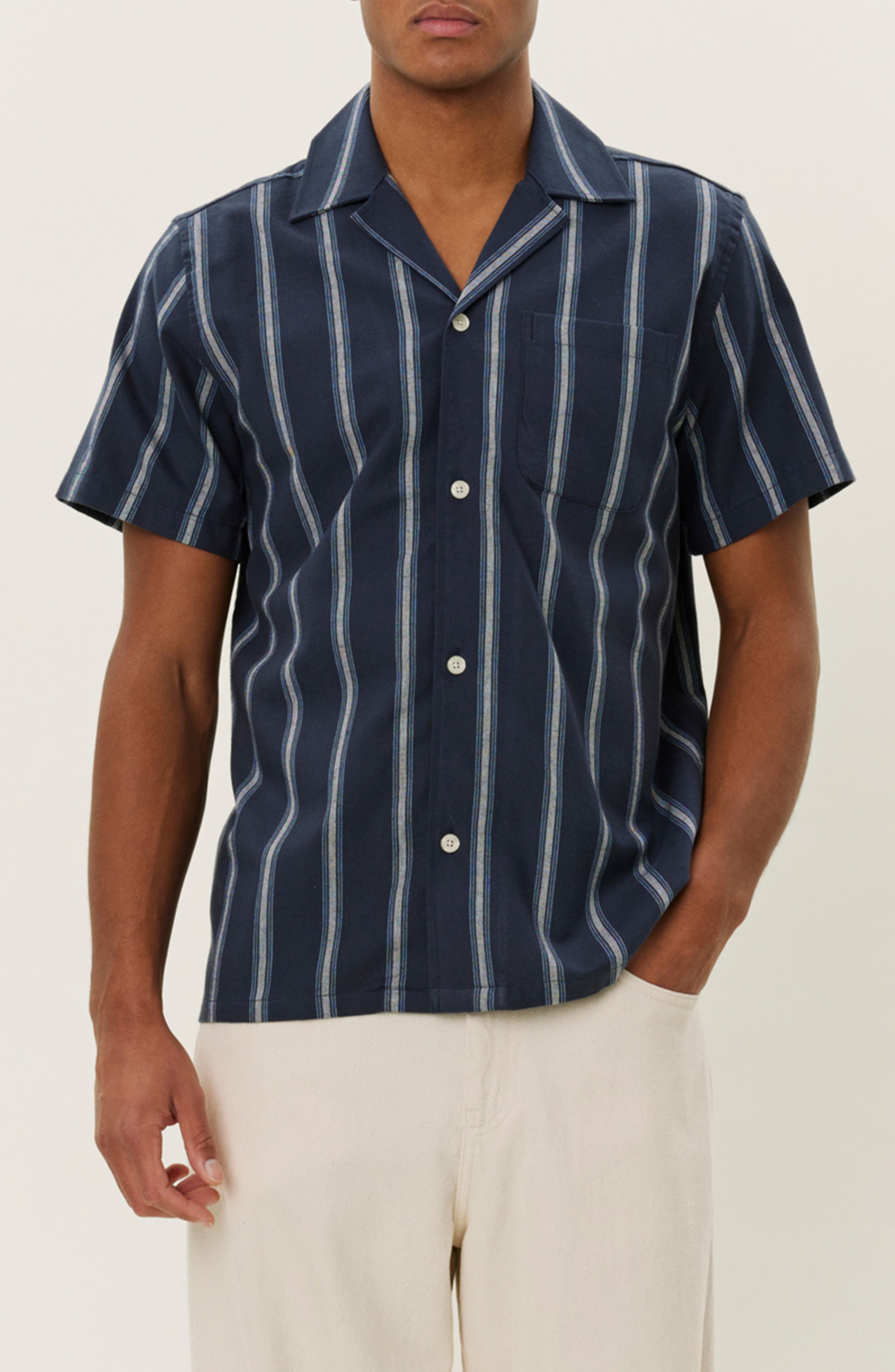 Les Deux Lawson Stripe Camp Shirt