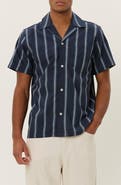 Les Deux Lawson Stripe Camp Shirt