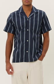 Les Deux Lawson Stripe Camp Shirt