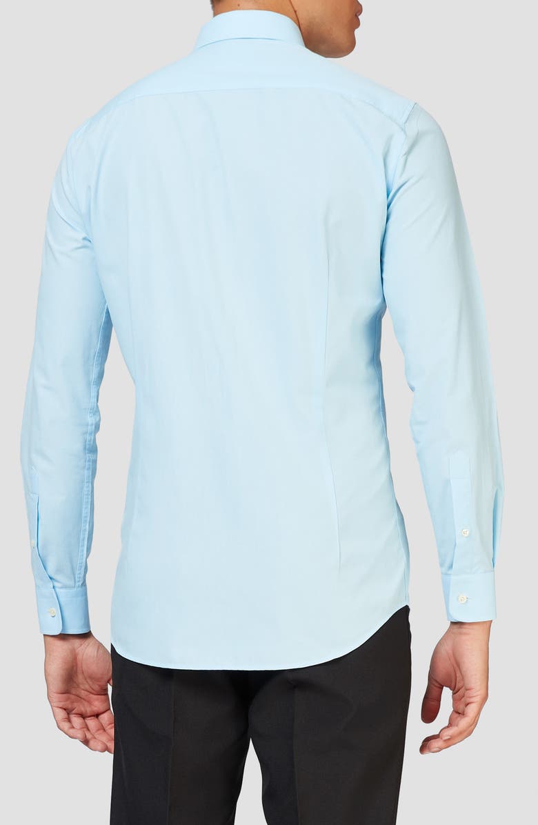 OppoSuits Cool Blue Modern Tailored Fit Wrinkle Resistant Button-Up Shirt, Alternate, color, Blue