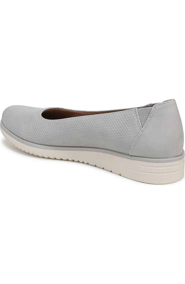 SOUL NATURALIZER Idea Perforated Ballet Wedge Flat, Alternate, color, Grey Perforated Faux Leather