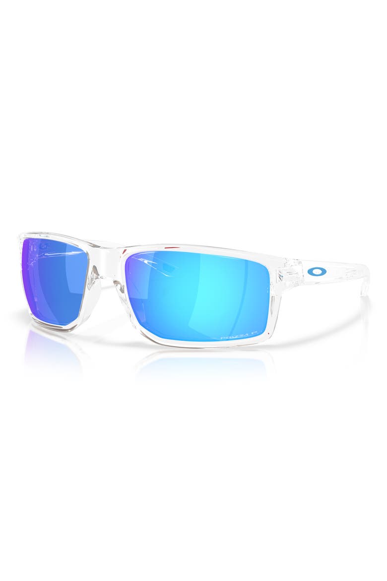 62mm Prizm™ Polarized Rectangular Sunglasses, Alternate, color, CLEAR