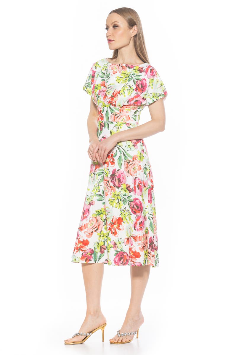 Alexia Admor Lottie Dolman Sleeve Dress, Alternate, color, Large Floral