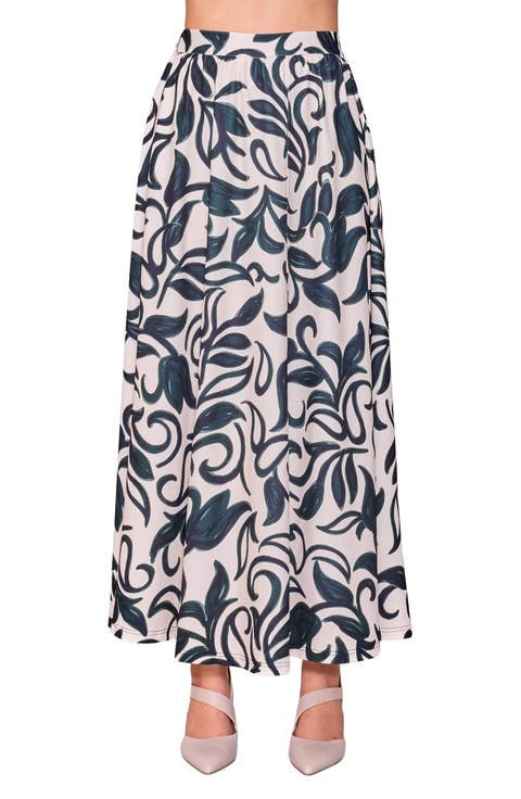 Techno Crepe Maxi Skirt