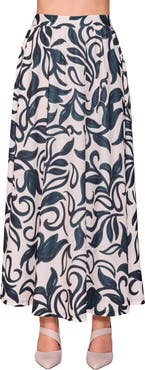 MELLODAY Techno Crepe Maxi Skirt