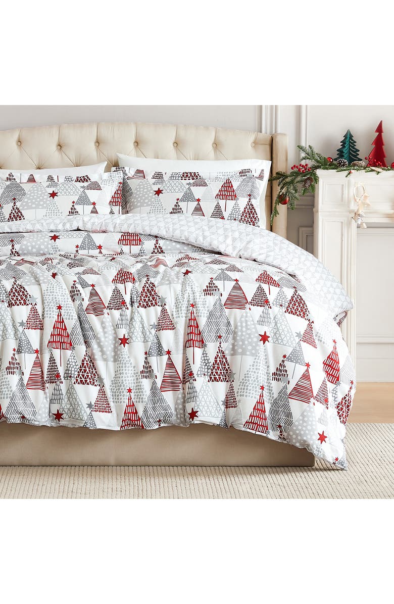 SOUTHSHORE FINE LINENS Merry and Bright Oversize Holiday Duvet Set, Alternate, color, Merry And Bright