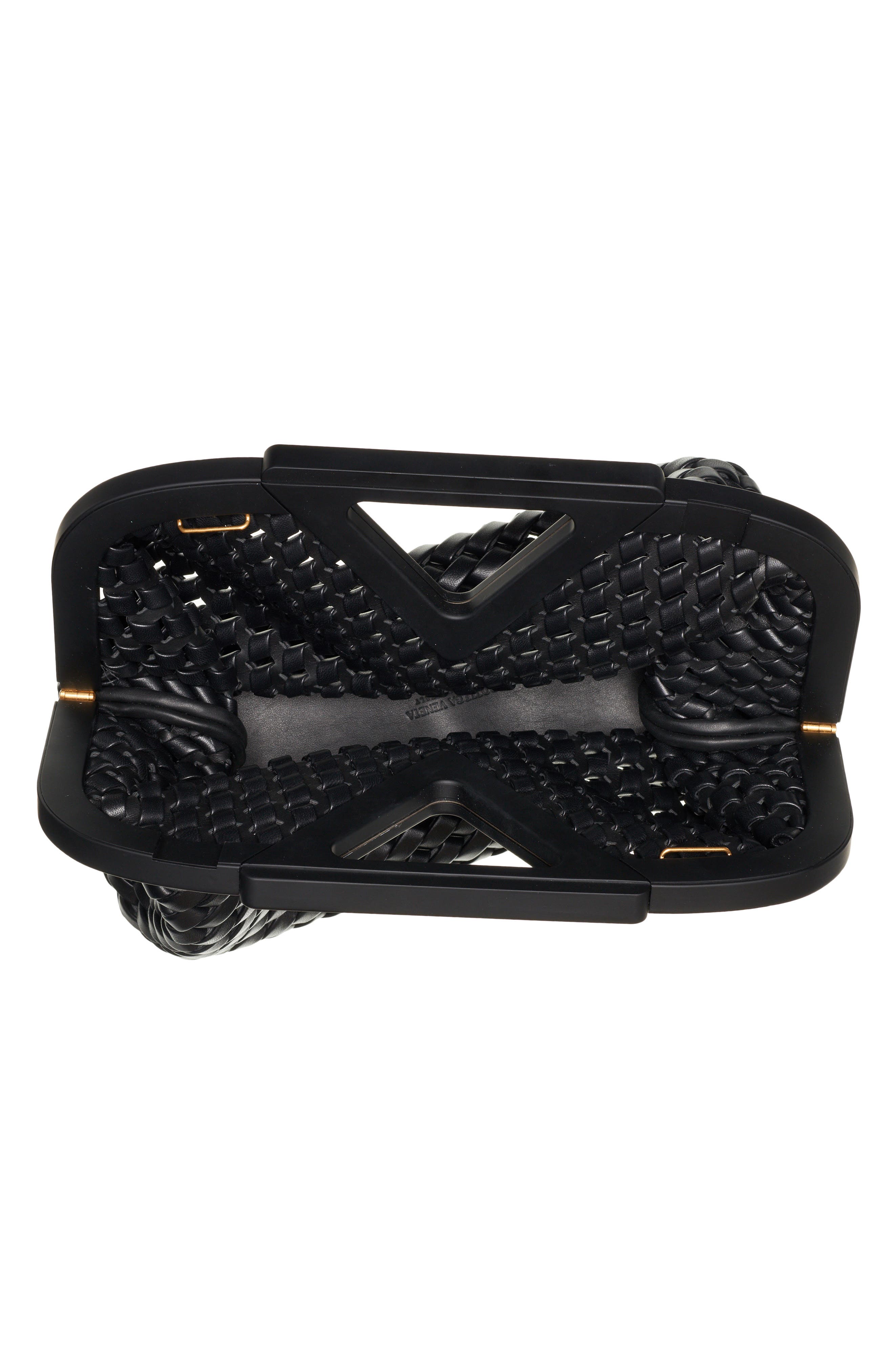 Bottega Veneta Point Slanted Intreccio Top Handle Bag, Alternate, color, 