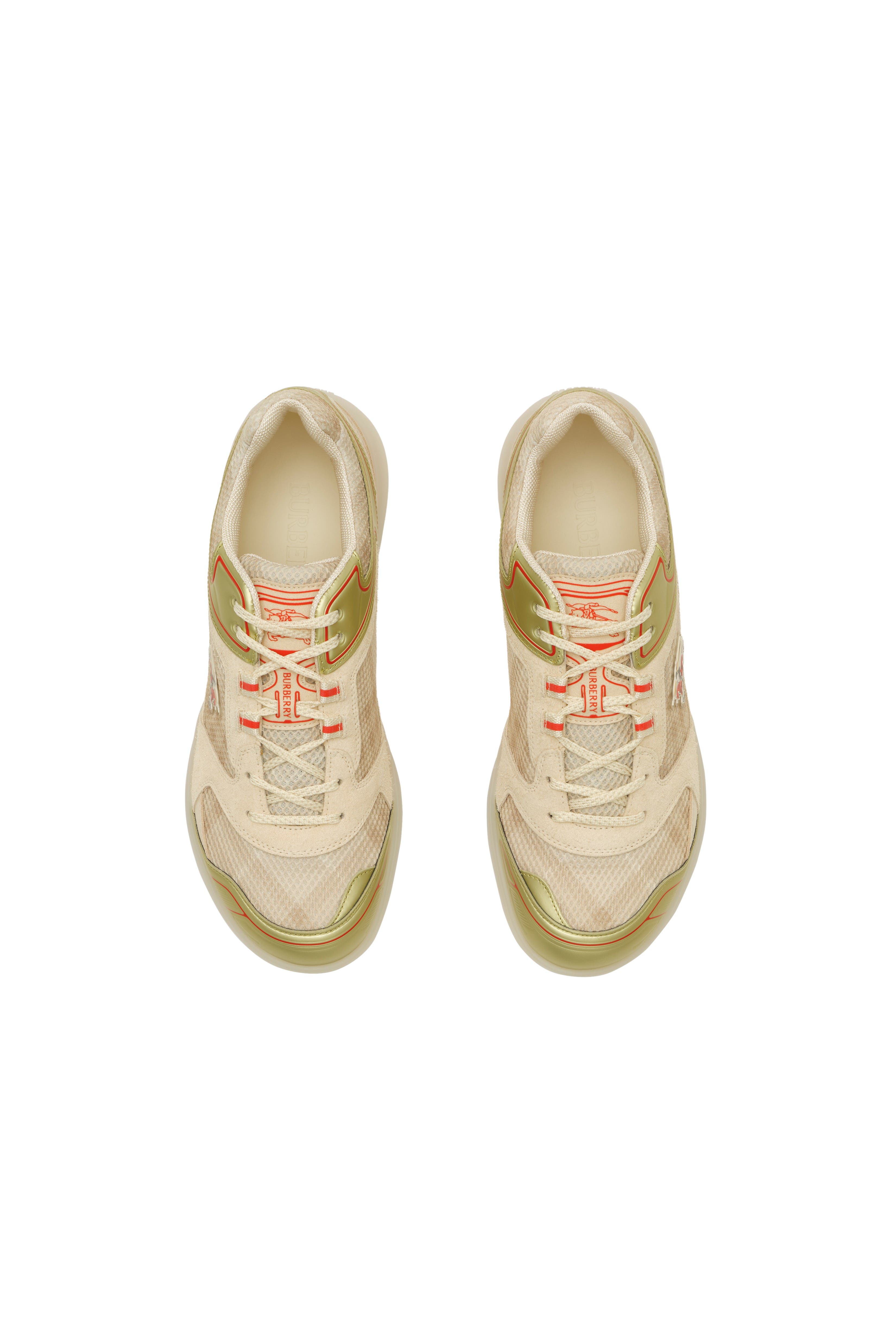 Burberry Check Matrix Sport Sneakers, Alternate, color, Gold/Clam Beige