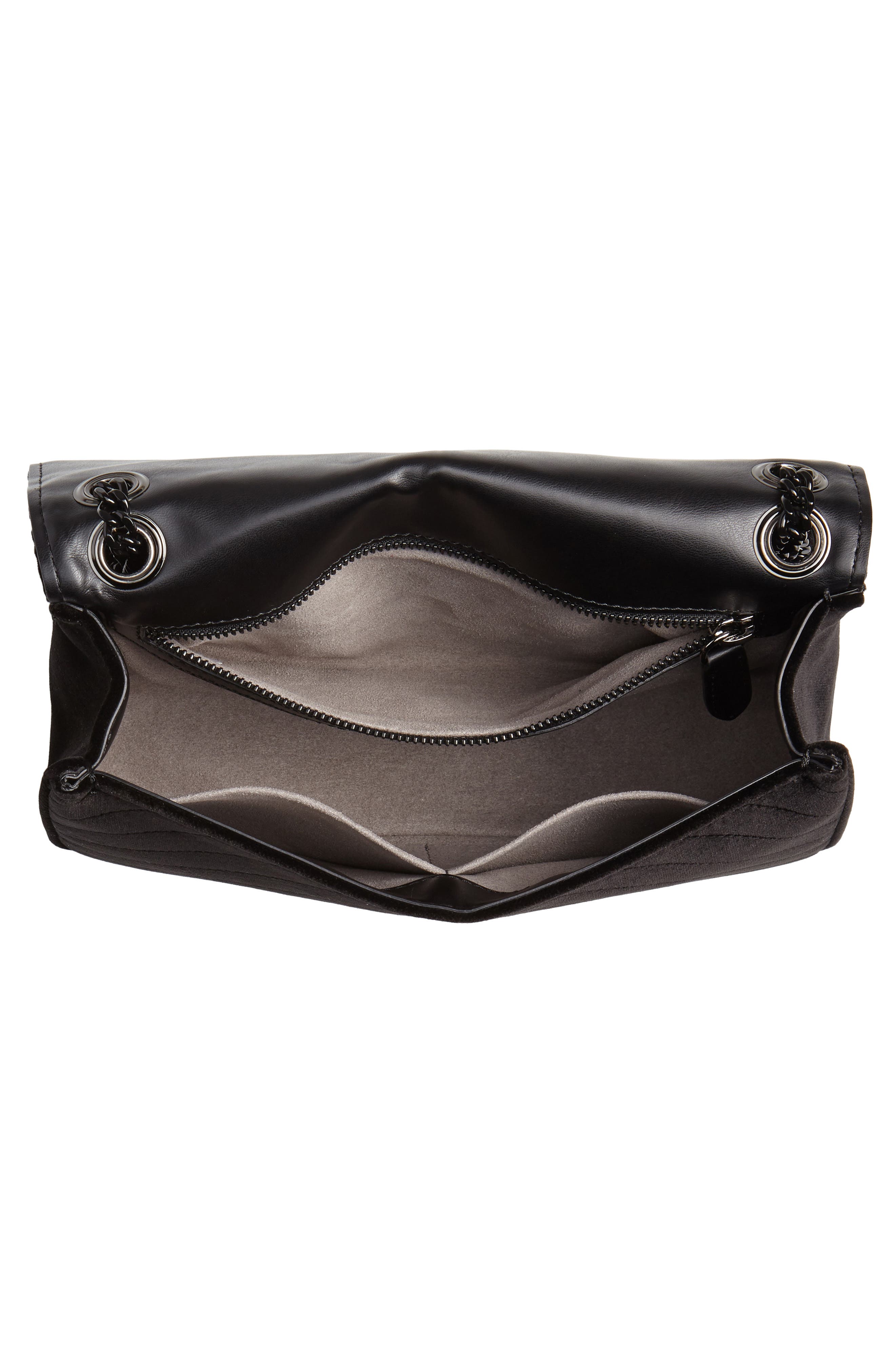 Stella McCartney Medium Velvet Star Shoulder Bag, Alternate, color, 