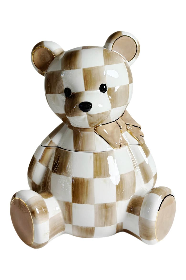 Mocha Bear Cookie Jar, Main, color, BROWN