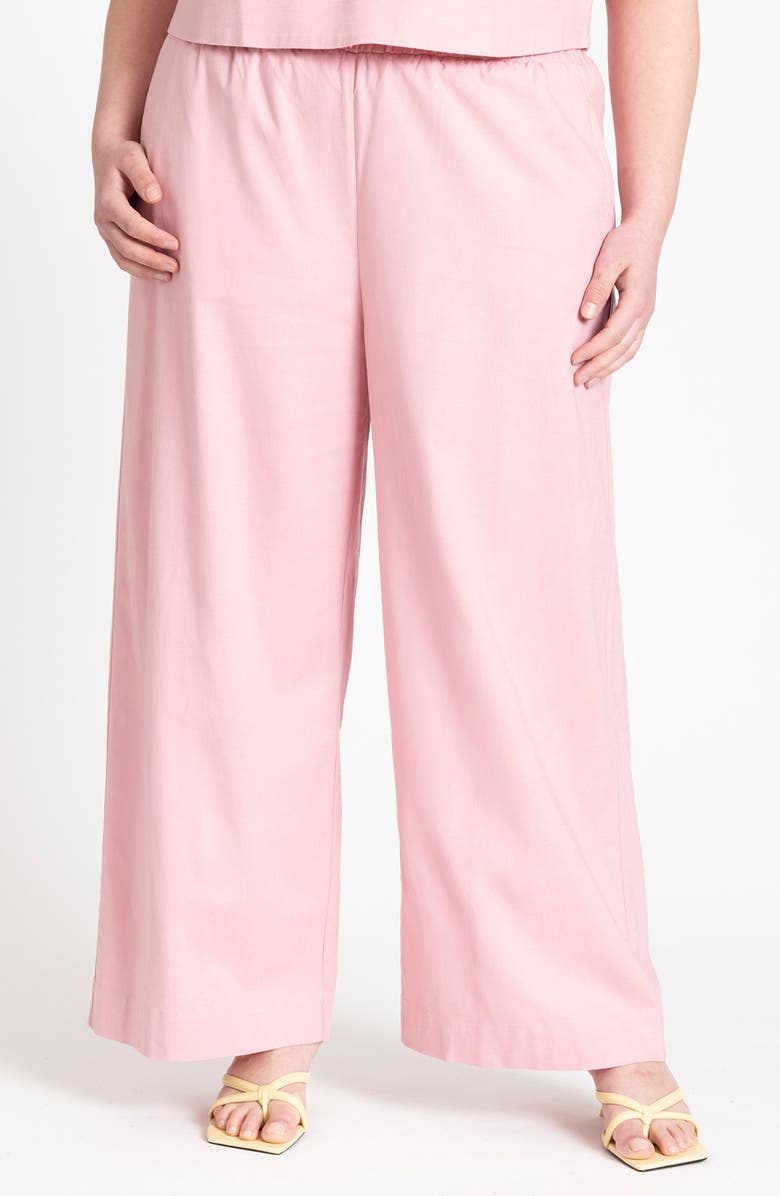 ELOQUII Wide Leg Pull-On Pants, Main, color, 