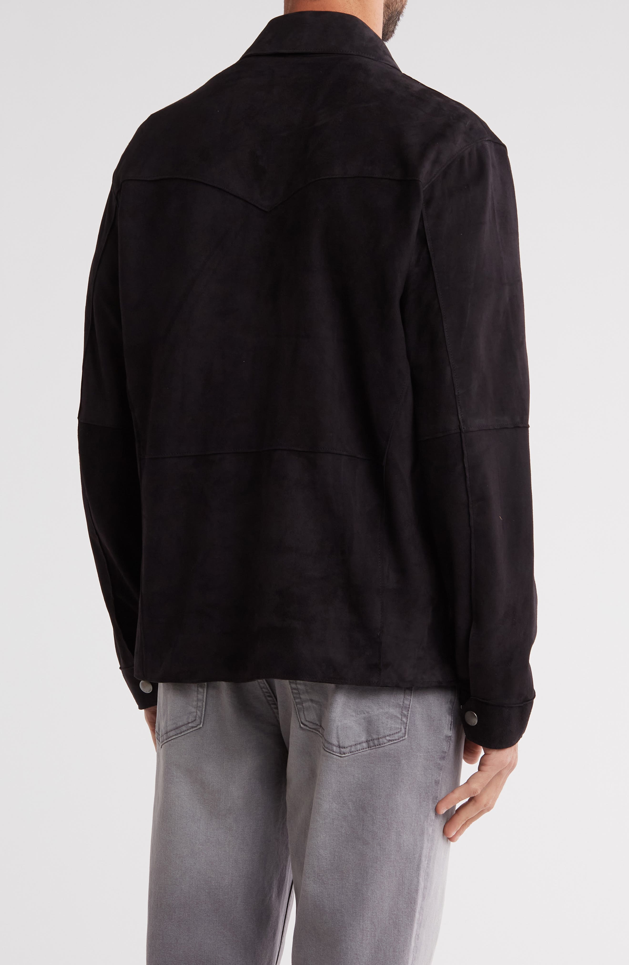 Suede Long Sleeve Shacket - image 4
