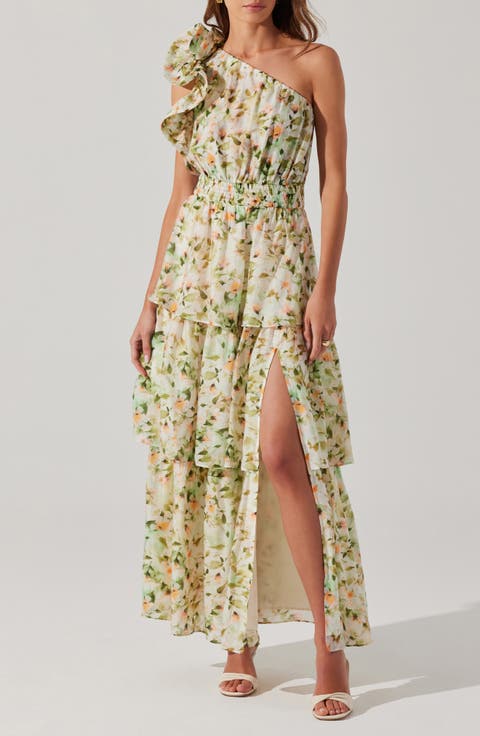 Imelda Floral One-Shoulder Dress