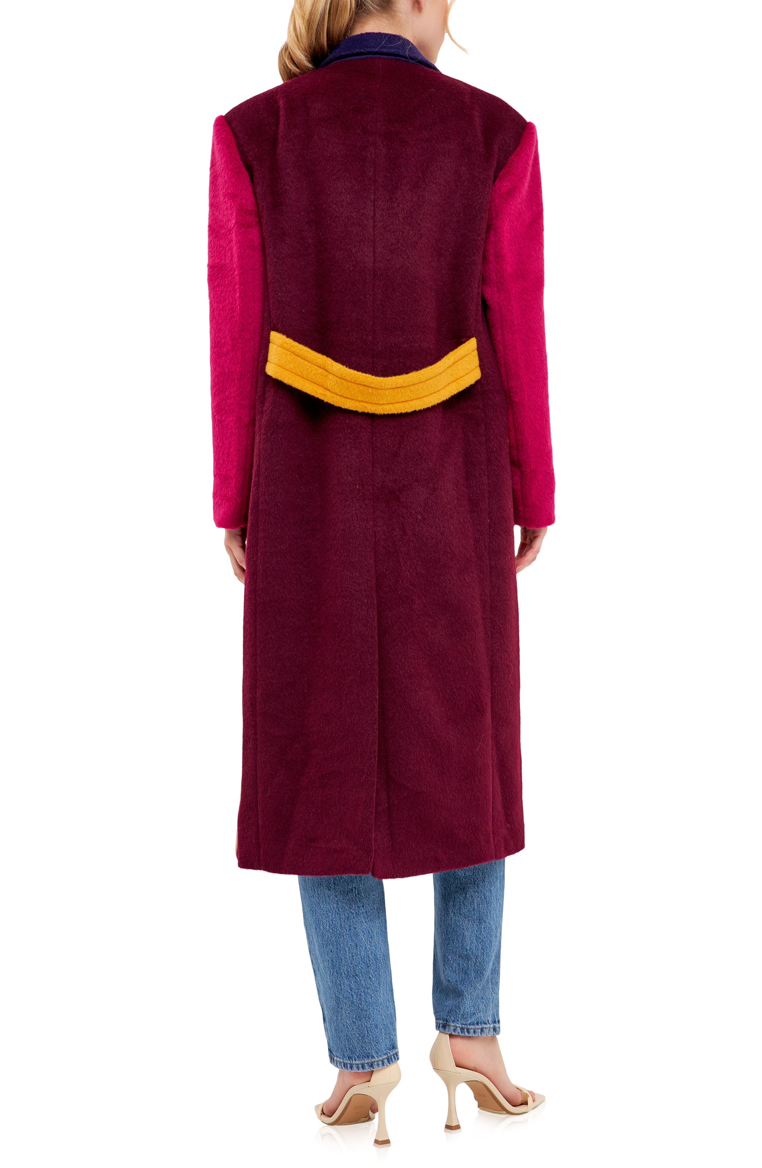 Fringe Premium Colorblock Oversized Coat - image 2