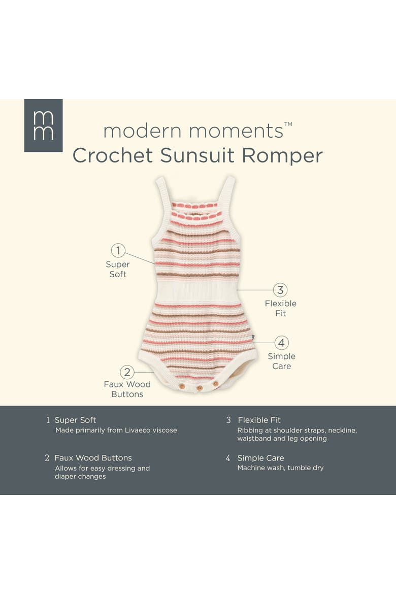 Crochet Sunsuit, Alternate, color, Pink