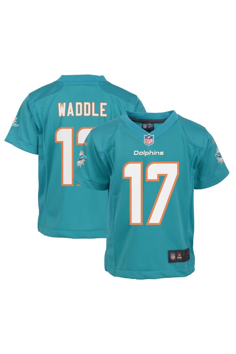 Infant Nike Jaylen Waddle Aqua Miami Dolphins Player Game Jersey, Main, color, Aqua