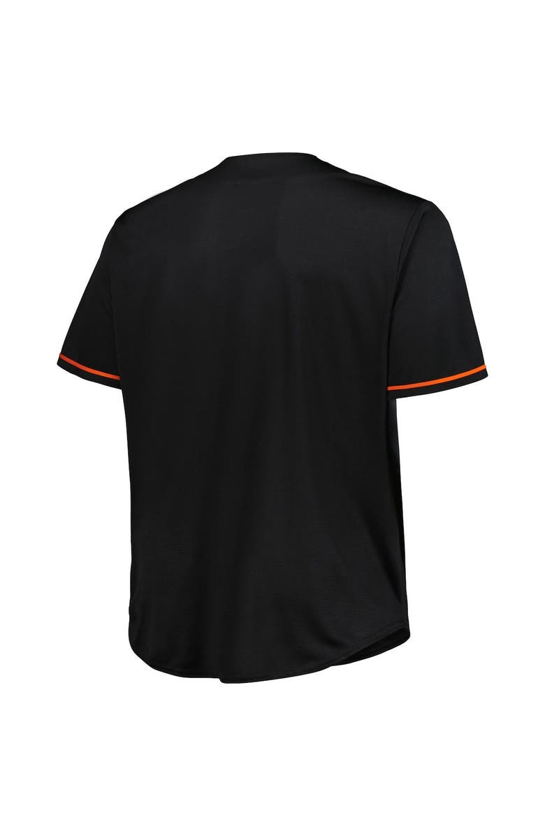 PROFILE Men's Black Houston Astros Big & Tall Pop Fashion Jersey, Alternate, color,