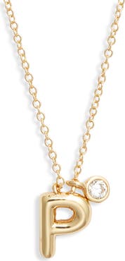 Chelsea28 Goldtone Initial Pendant Necklace