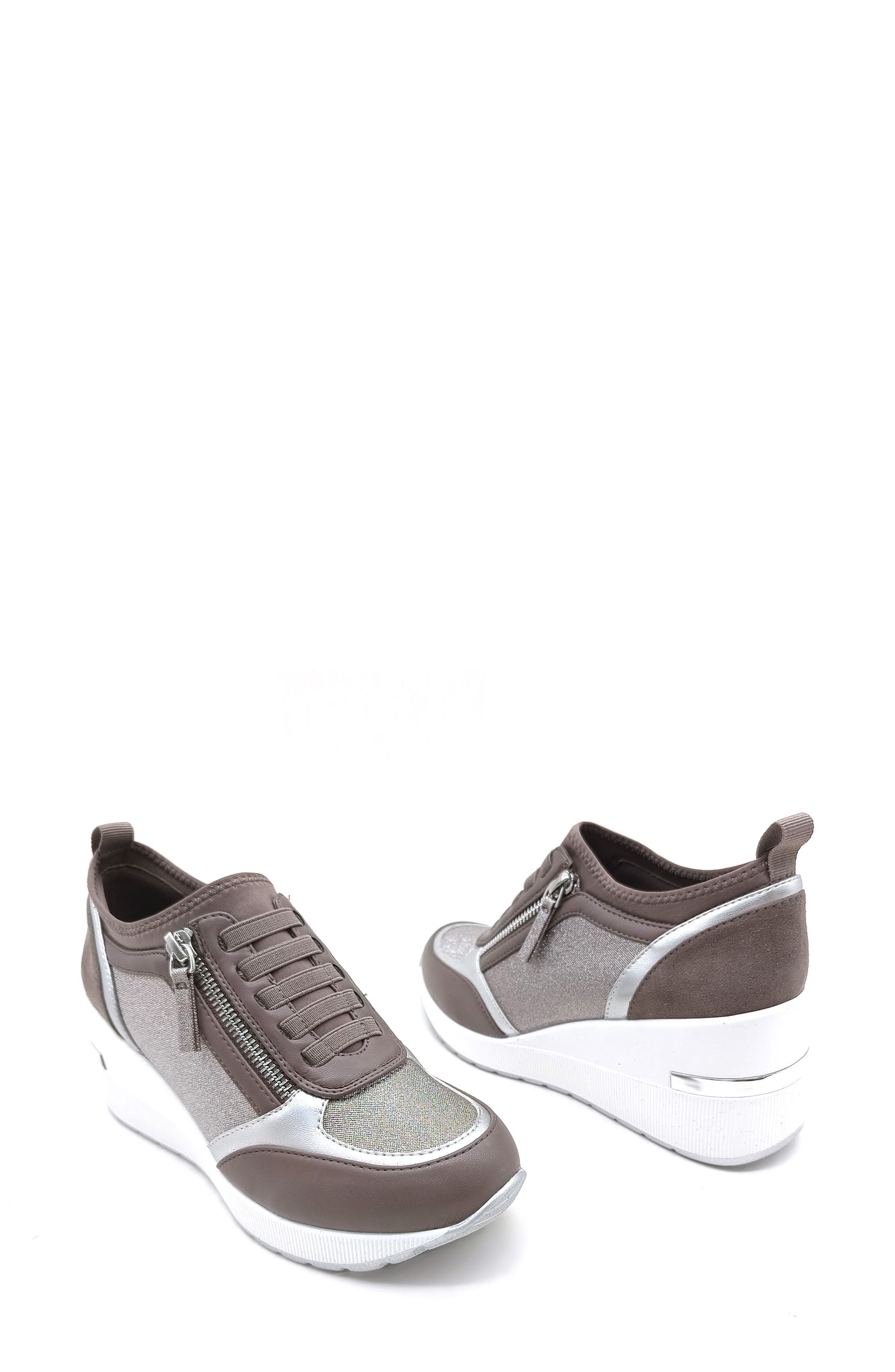 Fiona Platform Wedge Sneaker, Alternate, color, SHITAKE MESH