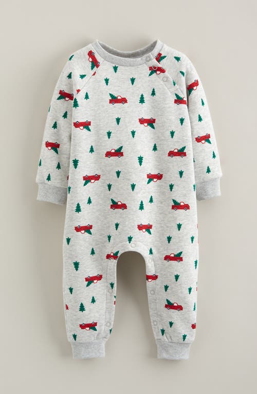 Tucker + Tate Printed Cotton Blend Romper In Gray