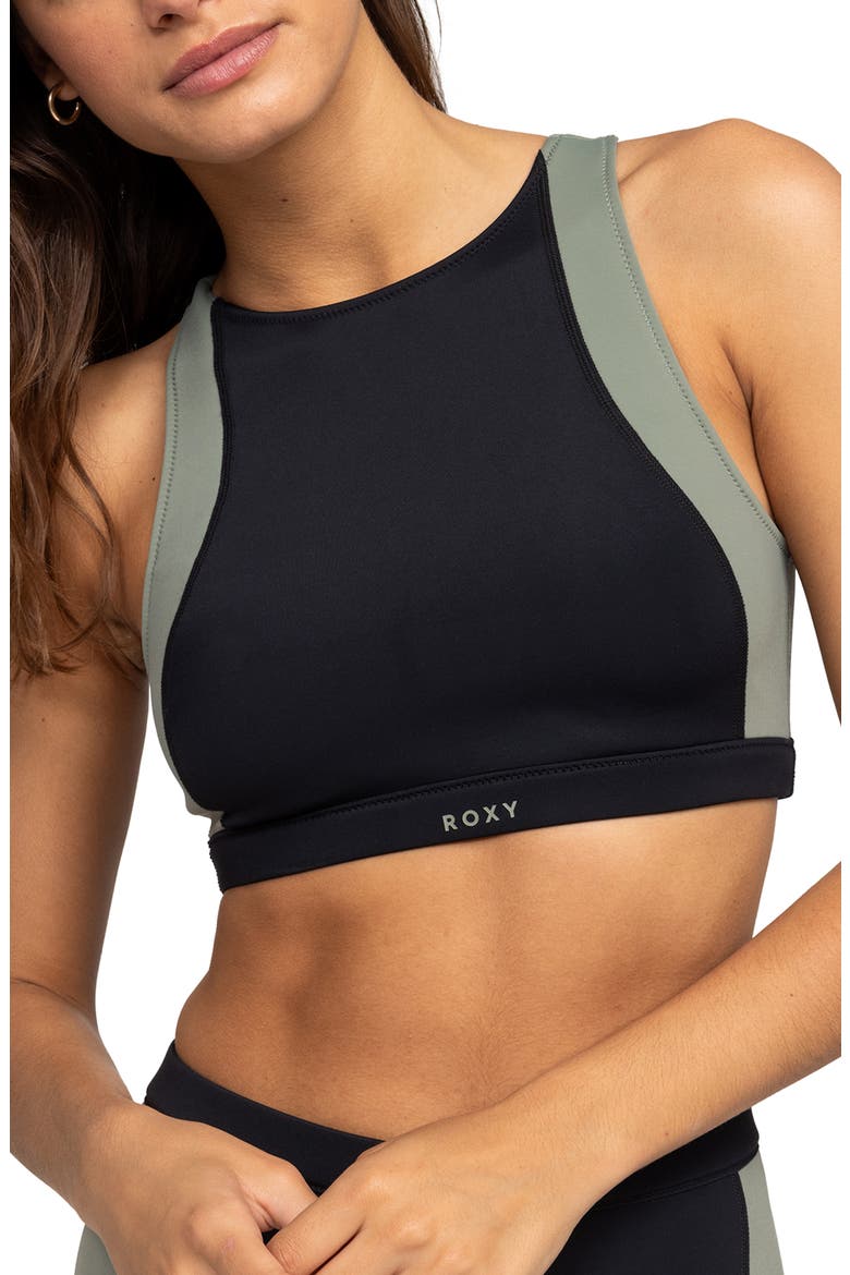 Pro Colorblock Bikini Top, Main, color, ANTHRACITE