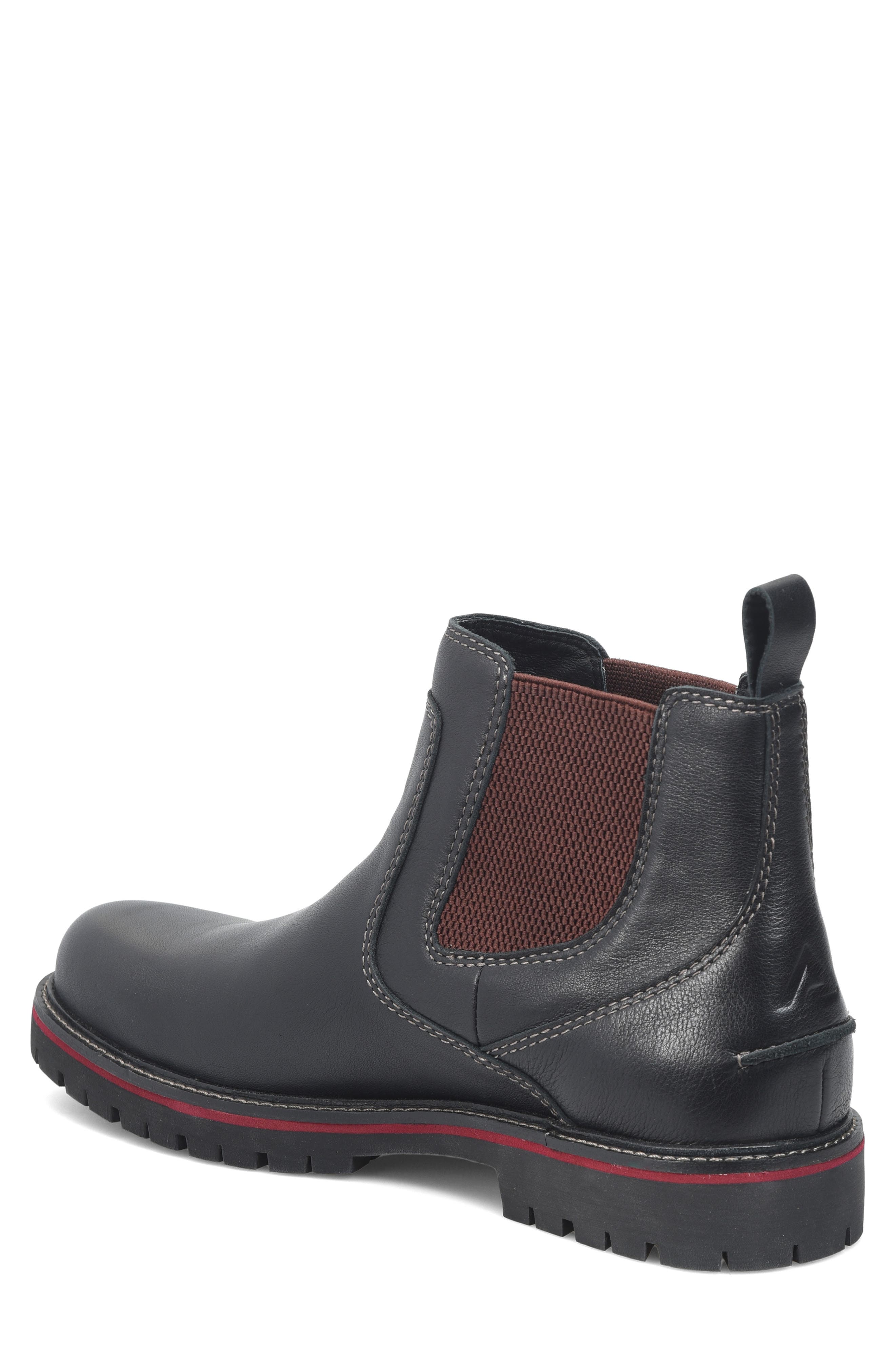 Rangley Water Resistant Lugged Chelsea Boot, Alternate, color, BLACK