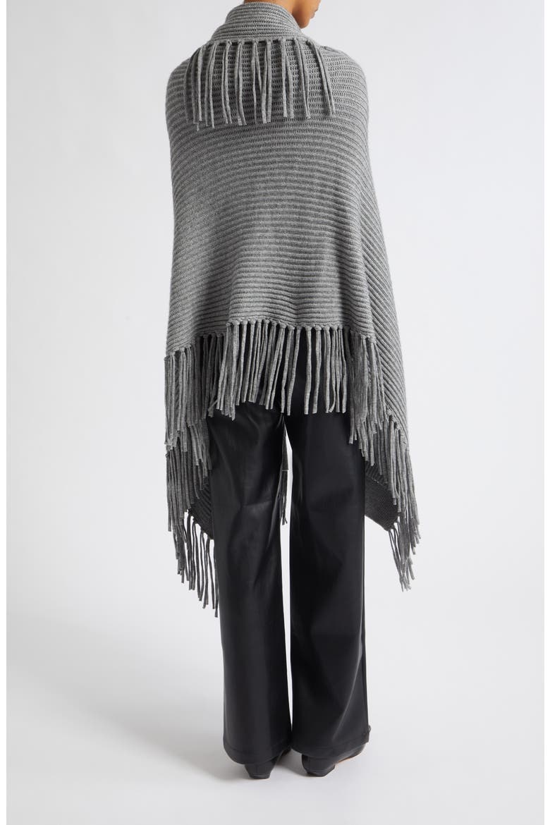 Anais Wool & Cashmere Fringe Wrap, Alternate, color, STORM