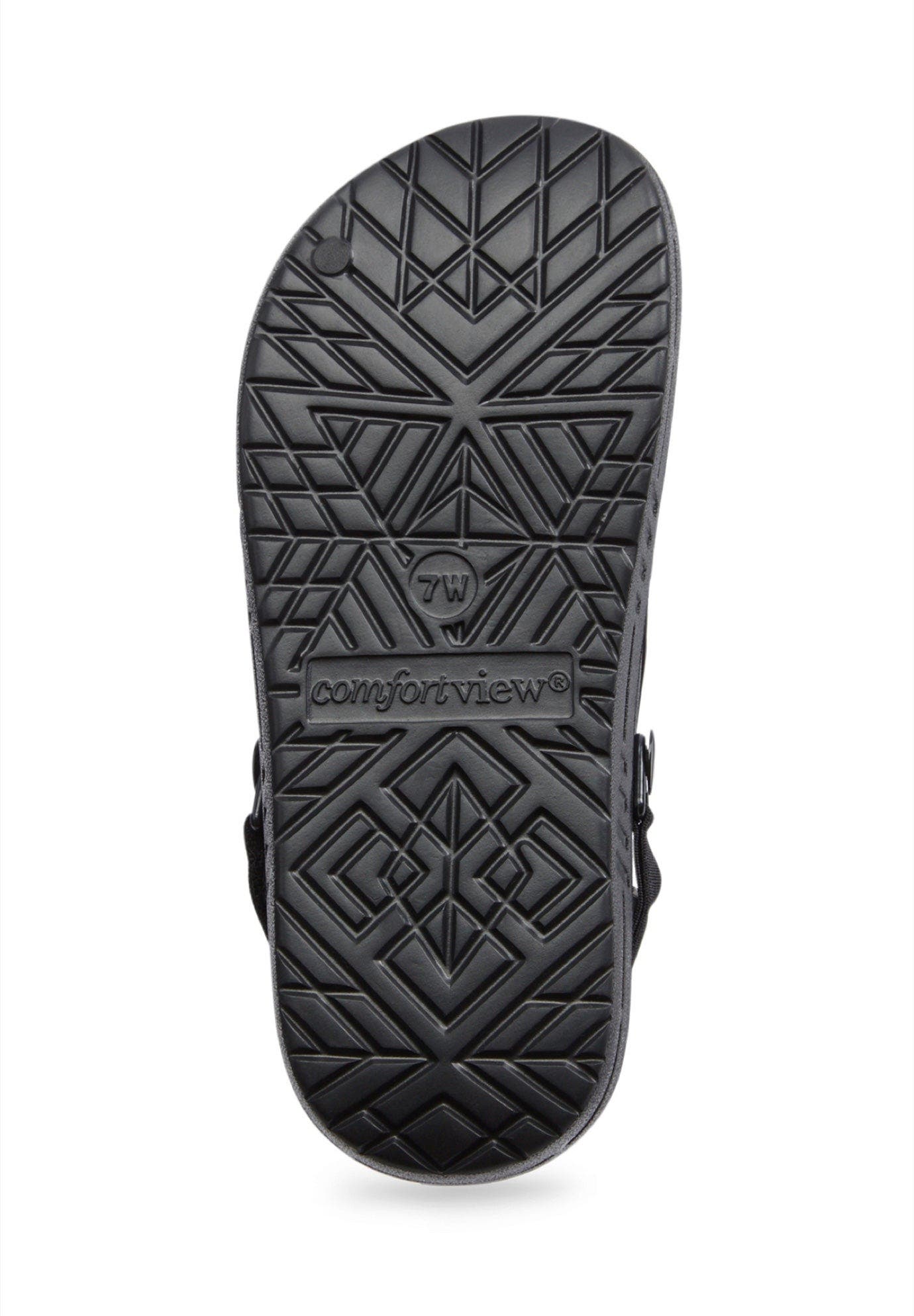 Comfortview The Rubber Clog, Alternate, color, Black