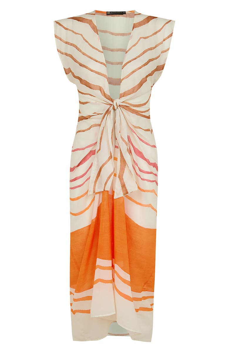 ViX Paula Hermanny Sandstone Sasha Maxi Cover-Up Dress, Alternate, color, 