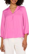 Vince Camuto Pleat Front Satin Shirt