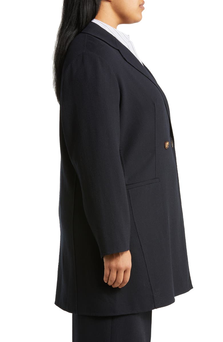 Lafayette 148 New York Double Face Responsible Wool Nouveau Crepe Double Breasted Blazer, Alternate, color, 