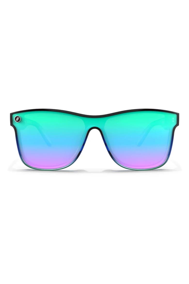 Millenia X2 99mm Polarized Square Sunglasses, Main, color, BLACK FOREST