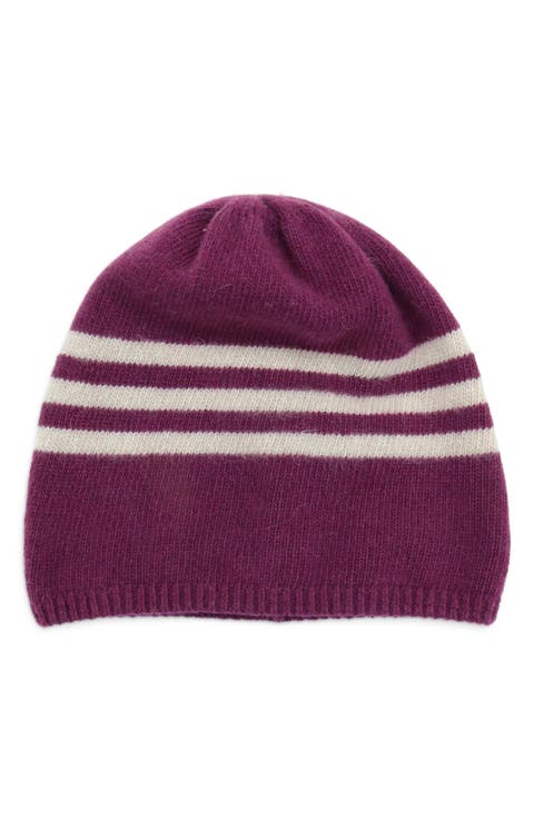 Striped Cashmere Beanie