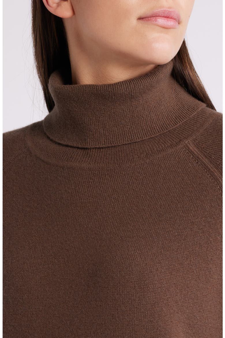 Felindane Turtleneck Long Sleeve Wool & Cashmere Sweater Dress, Alternate, color, MARSHLAND GREEN