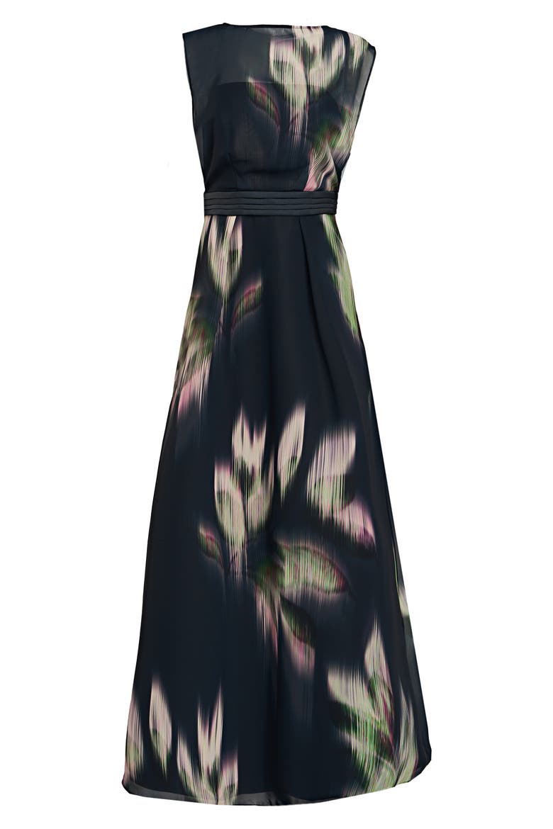 Tess A-Line Gown, Alternate, color, BLACKGREEN