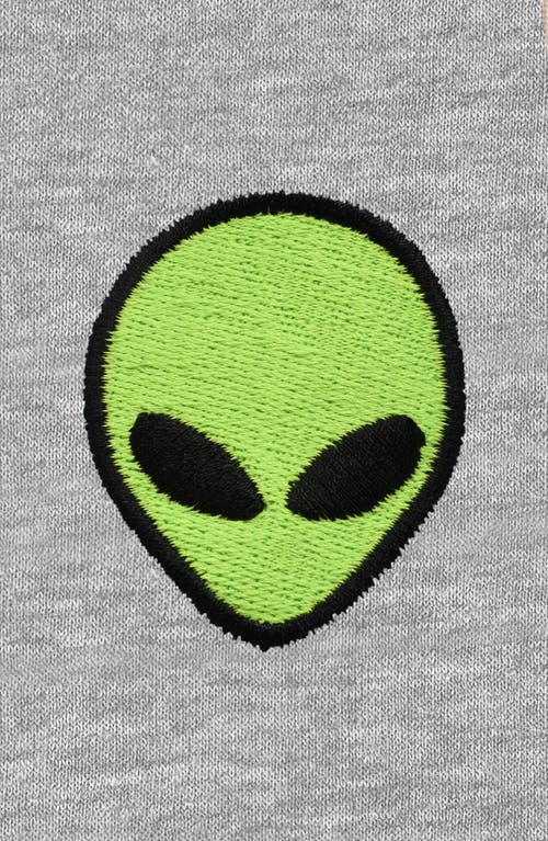 Dalix Alien Fleece Zip Hoodie In Athletic Heather