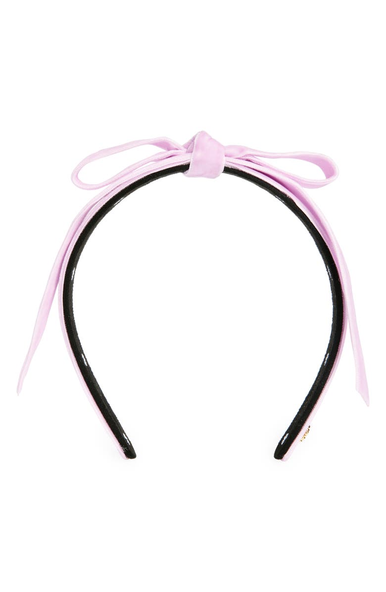 Lele Sadoughi Bardot Slim Velvet Headband, Main, color, 