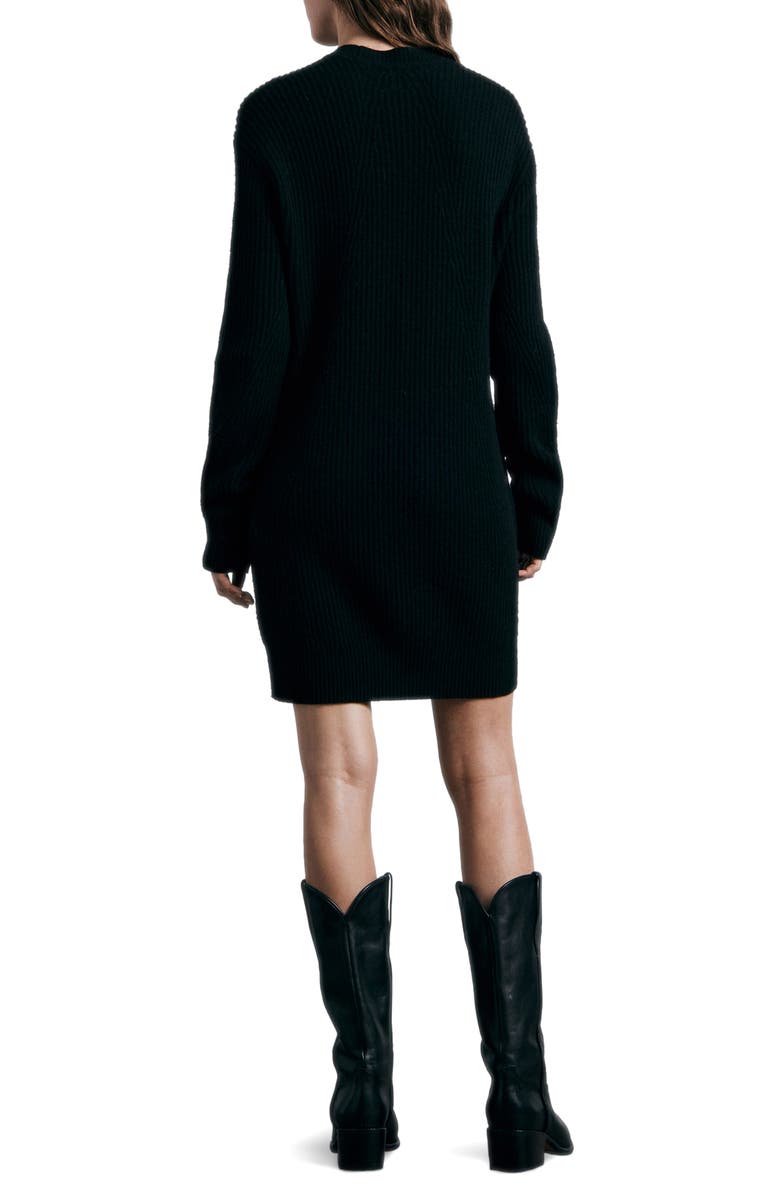 rag & bone Pierce Long Sleeve Cashmere Shift Minidress, Alternate, color, 