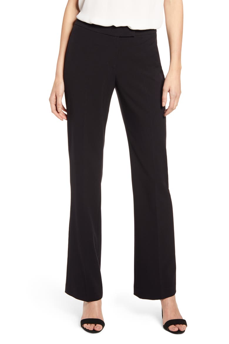 Stretch Flare Leg Pants, Main, color, ANNE BLACK