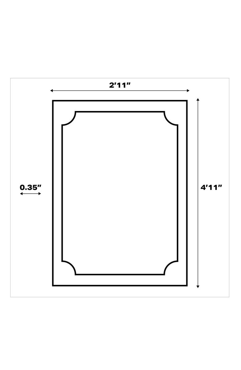 JONATHAN Y Isla Coastal Cottage Palm Frond Border Indoor/Outdoor Area Rug, Alternate, color, Green/Cream
