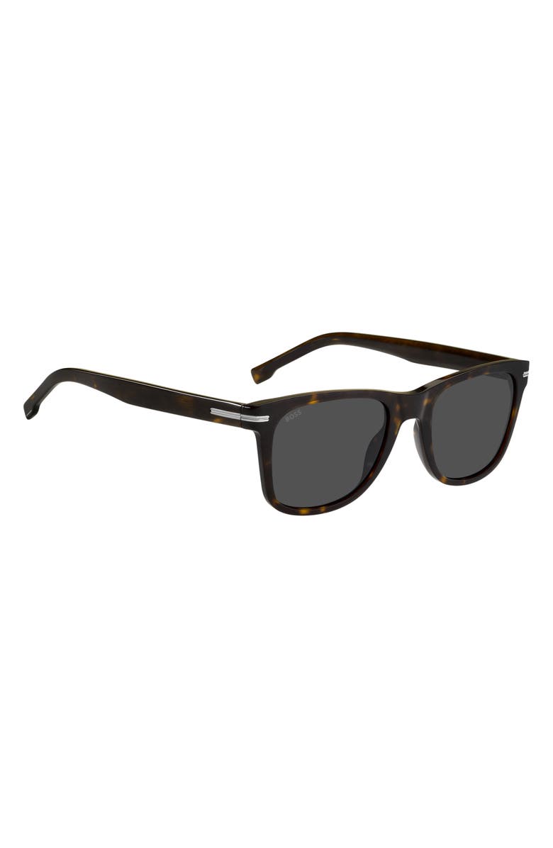 BOSS 52mm Square Sunglasses, Alternate, color, Havana