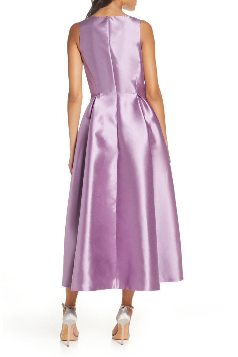 Mikado High/Low Gown, Alternate, color, MAUVE