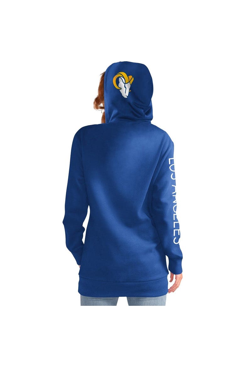 Women's G-III 4Her by Carl Banks Royal Los Angeles Rams Extra Inning Pullover Hoodie, Alternate, color, Royal