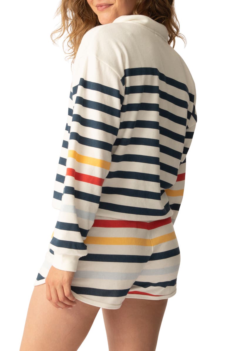 PJ Salvage Martime Quarter Zip Pullover, Alternate, color, Ivory