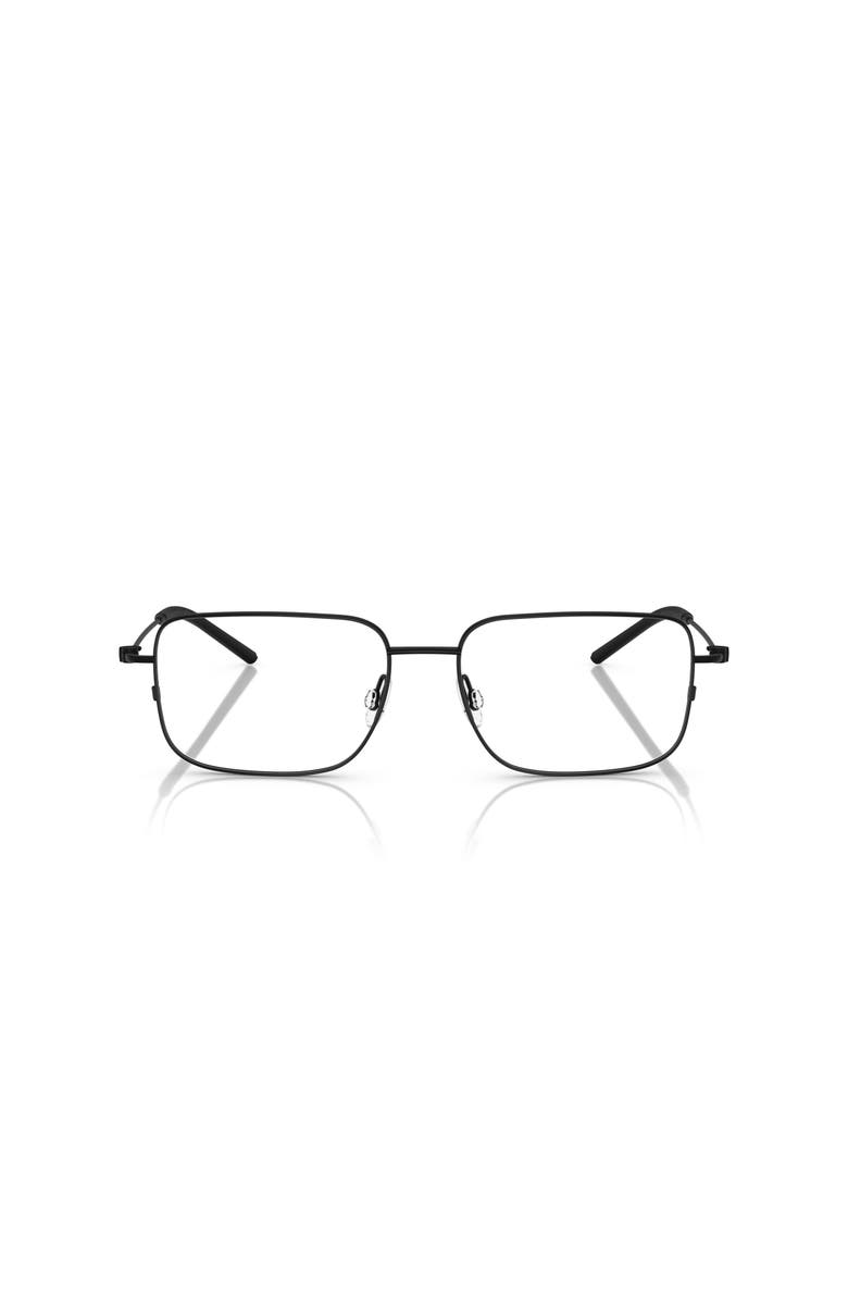 Moncler 56mm Irregular optical glasses, Alternate, color, Black