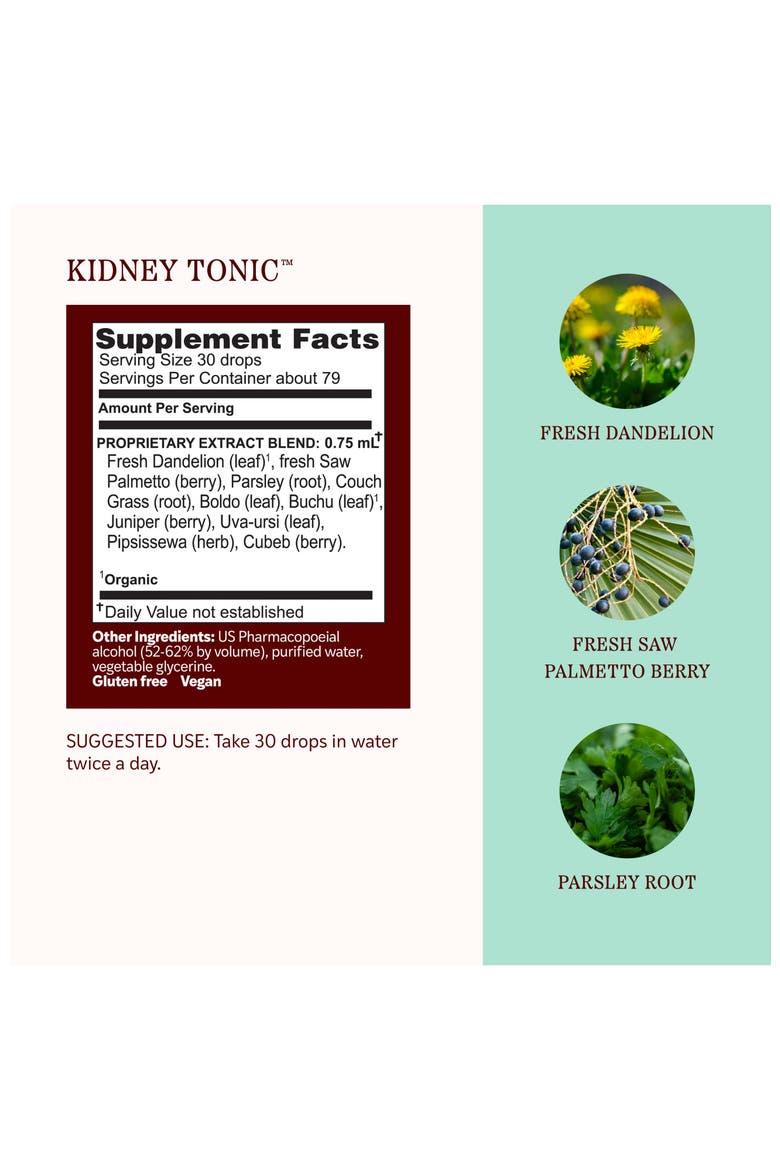Kidney Tonic 2 oz, Alternate, color, No Color