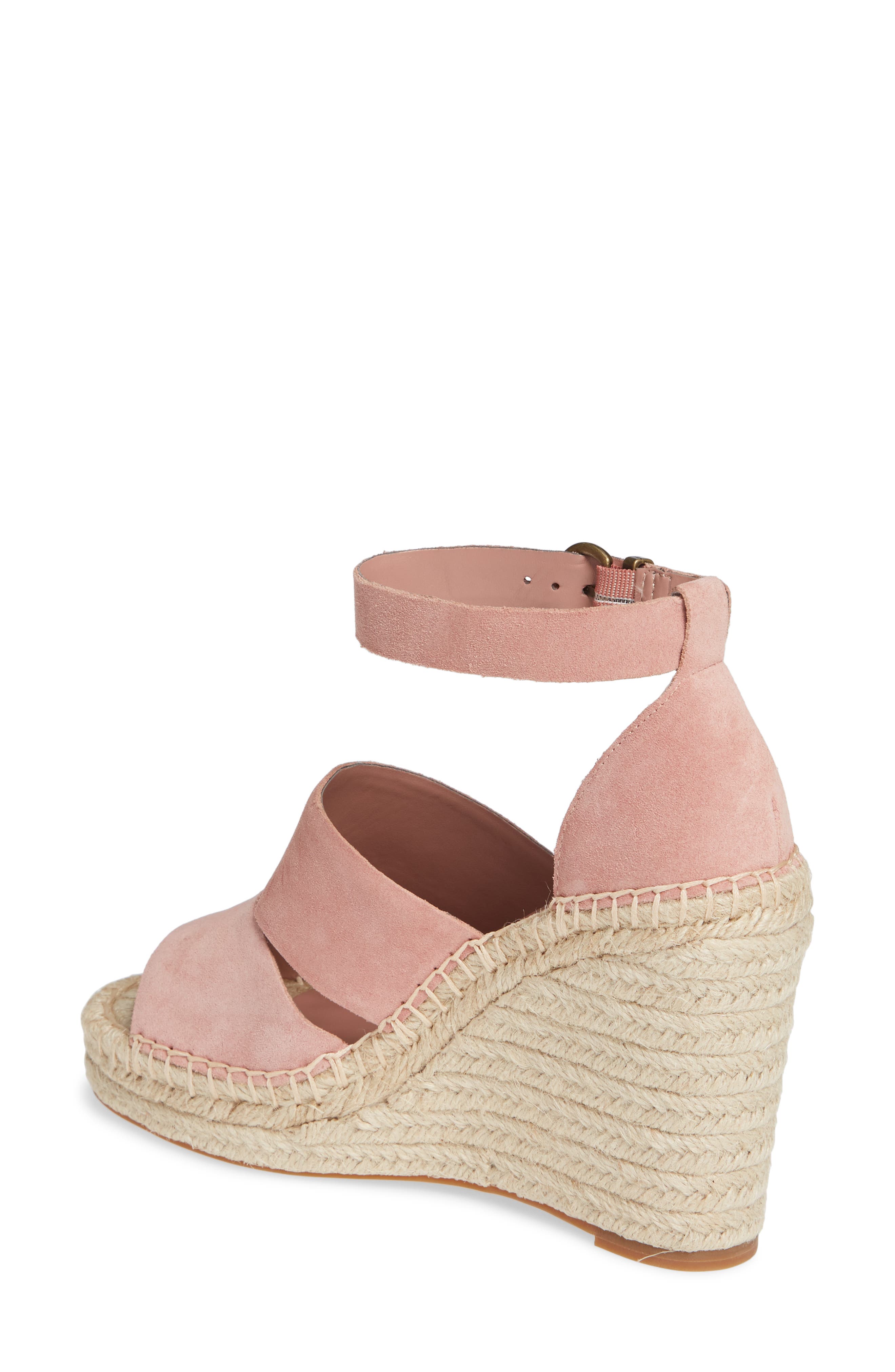Sannibel Platform Wedge Sandal, Alternate, color, DUSTY PINK SUEDE