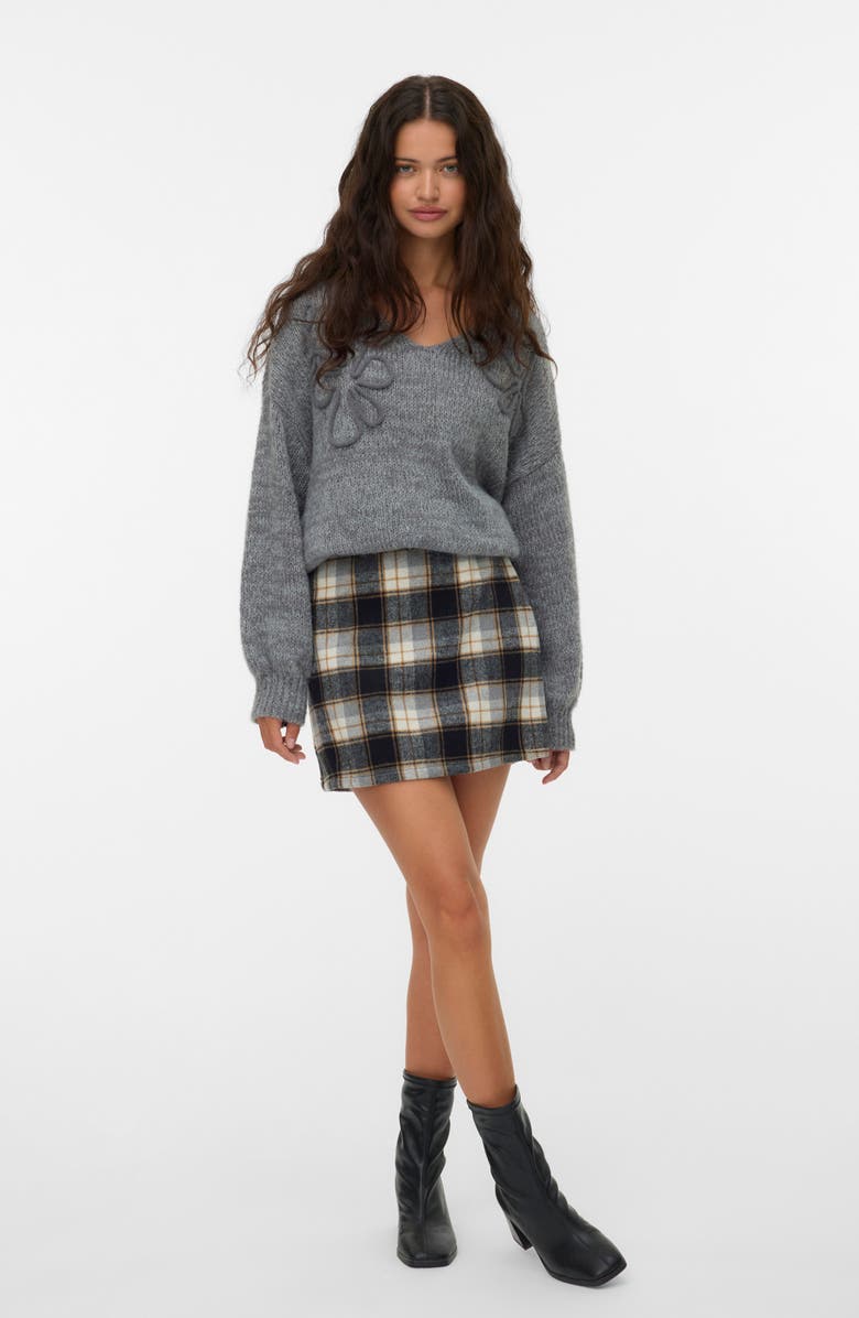 VERO MODA Naya Plaid Miniskirt, Alternate, color, Black Checks